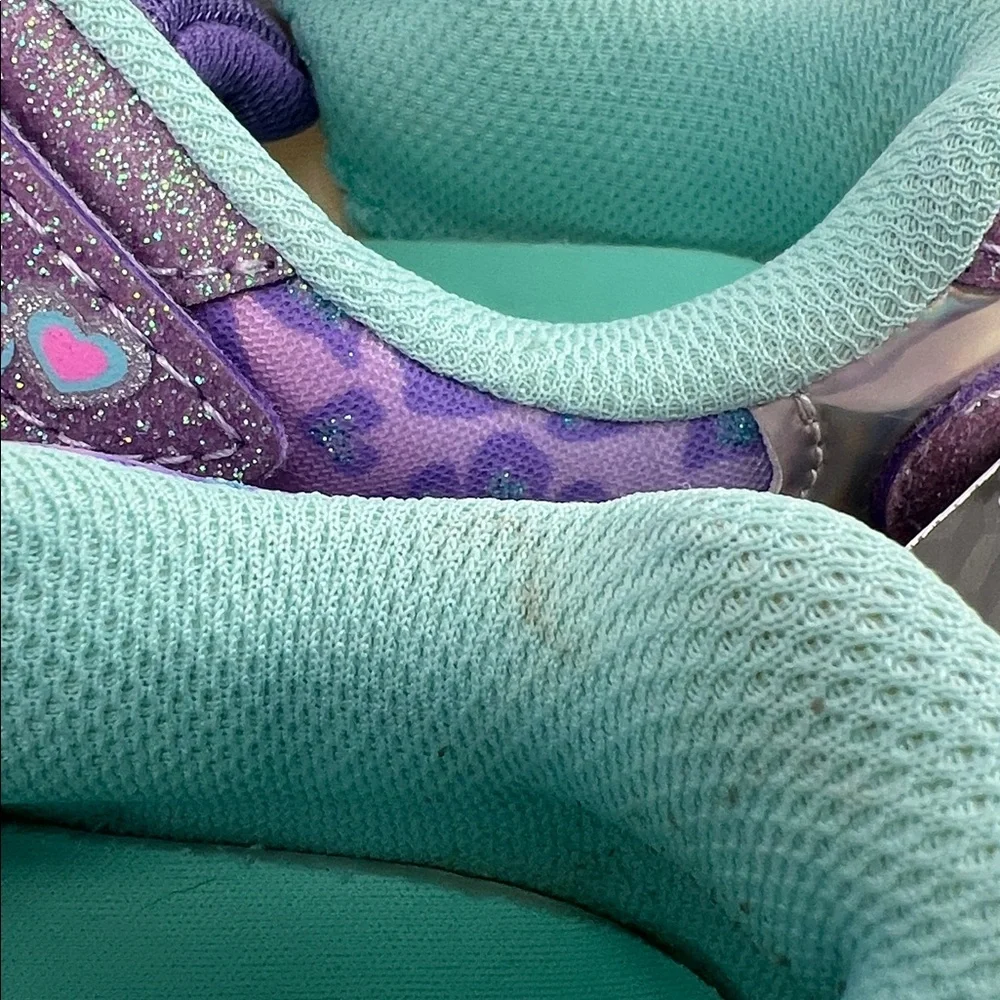 Athletic Works - Girl’s Light Up shoes - Size 2 - Pink Purple Leopard - NWT - Picture 7 of 11